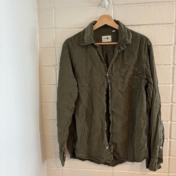 NN07 Levon Tencel Shirt Dark Army - Picture 2 of 8